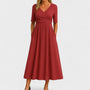 Crossover Wrap Midi Dress - Lucille