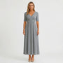 Crossover Wrap Midi Dress - Lucille