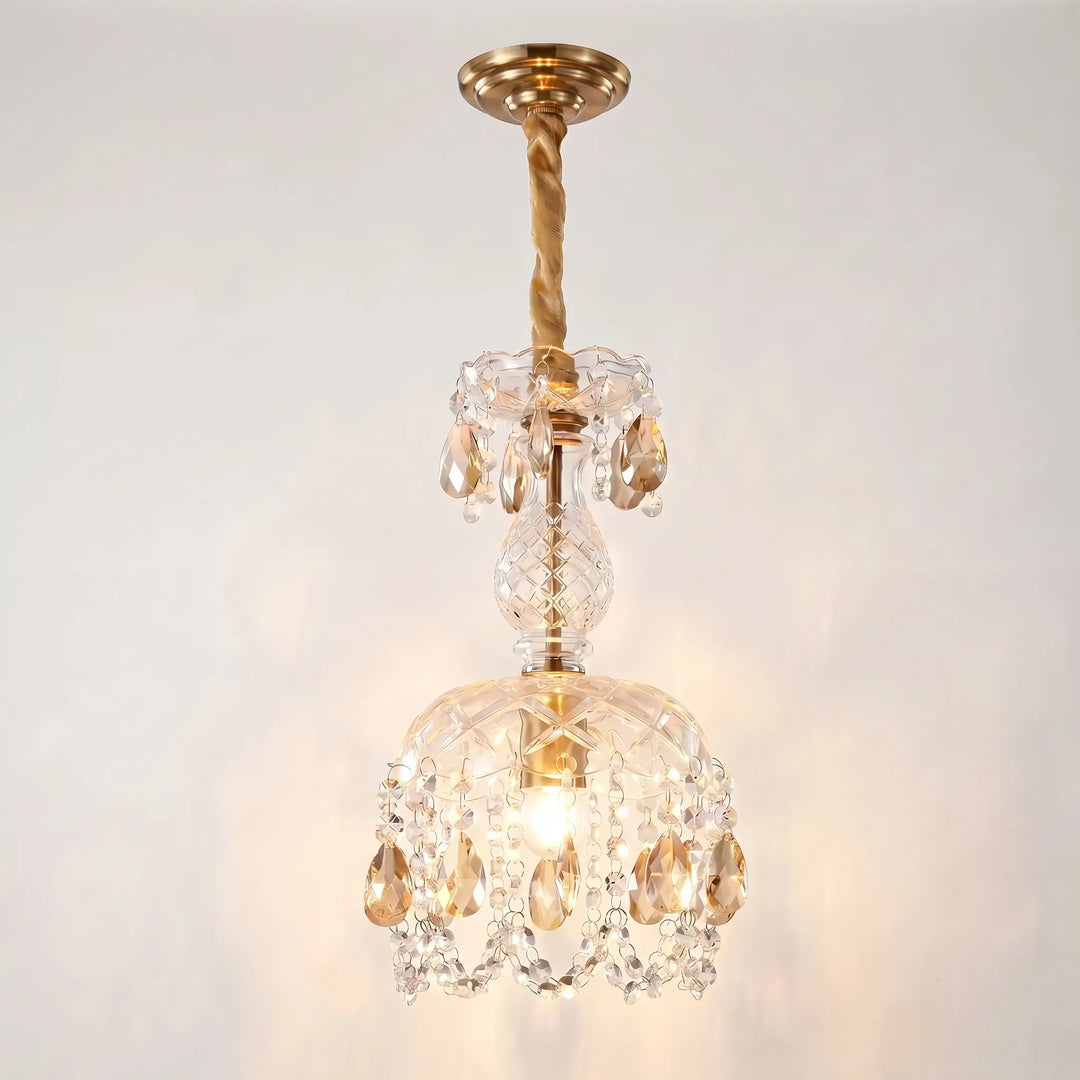 Crystal Pendant Chandelier With Droplets -  Crystella