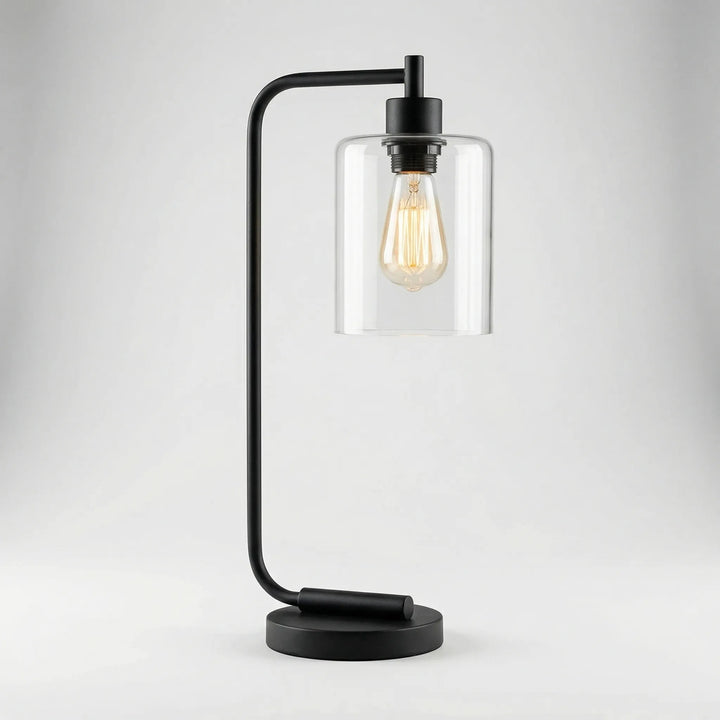Cylindrical Glass Shade Table Lamp -  Stellox