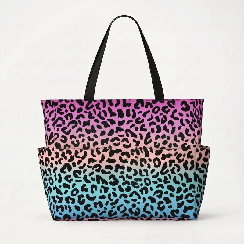 Damen Strandtasche Mit Leopardenmuster - Prowella