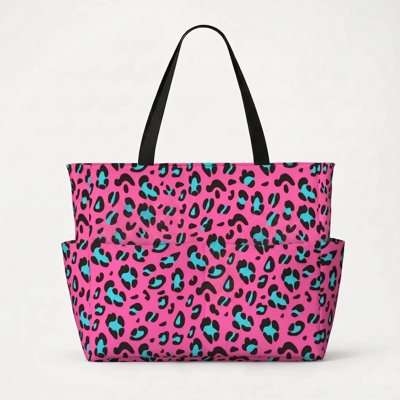 Damen Strandtasche Mit Leopardenmuster - Prowella