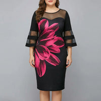 Damenkleid Mit Blumenmuster In Großen Größen - Patty