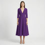 Deep V-Neck Midi Occasion Dress - Sophie