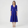 Deep V-Neck Midi Occasion Dress - Sophie