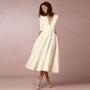 Deep V-Neck Midi Occasion Dress - Sophie