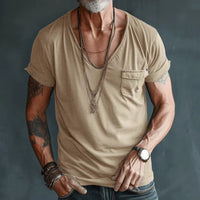 Deep V-Neck Short Sleeve Tee - Ross