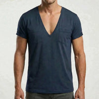 Deep V-Neck Short Sleeve Tee - Ross