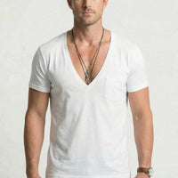 Deep V-Neck Short Sleeve Tee - Ross