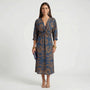 Deep V-Neck Wrap-Style Dress - Daisy