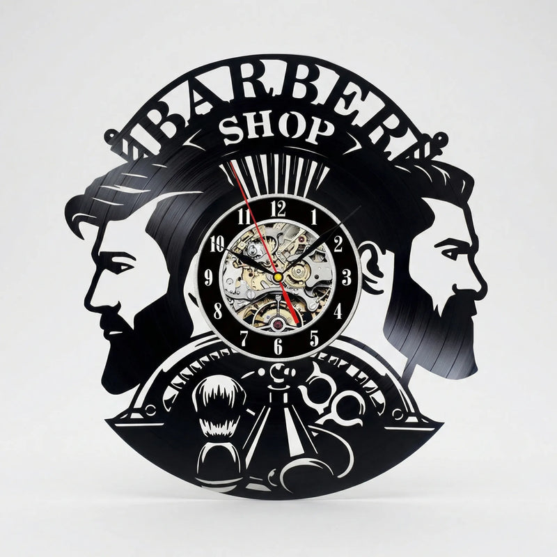Dekorative Barbershop-Wanduhr - BarbelloTime