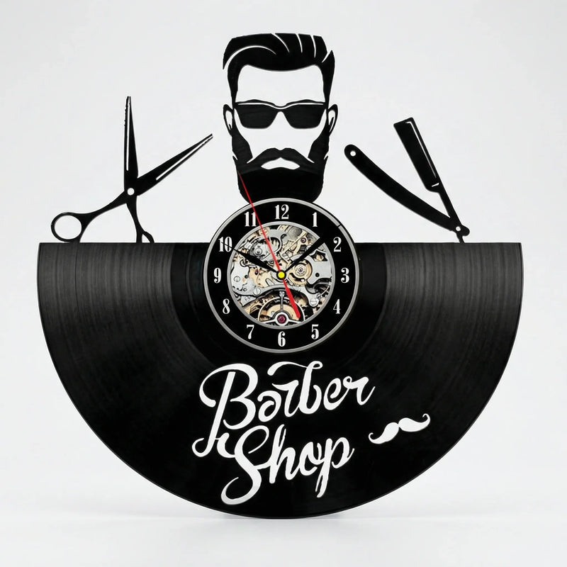 Dekorative Barbershop-Wanduhr - BarbelloTime