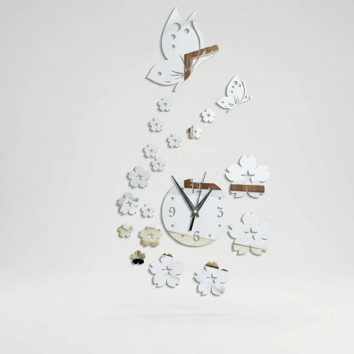 Dekorative Schmetterlings-Wanduhr - Flutterique