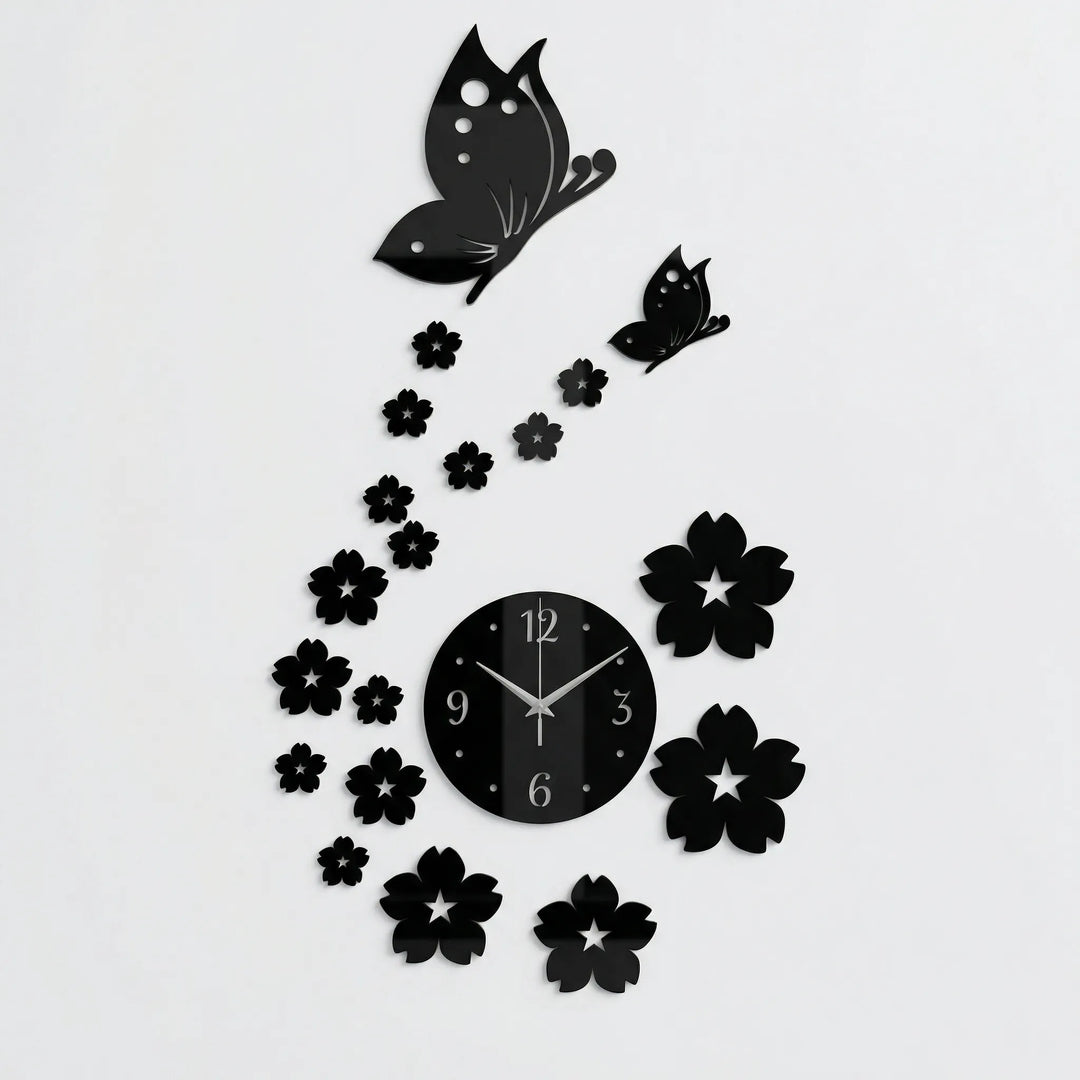 Dekorative Schmetterlings-Wanduhr - Flutterique