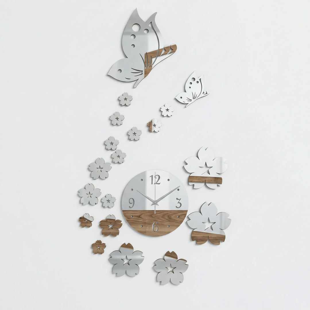 Dekorative Schmetterlings-Wanduhr - Flutterique