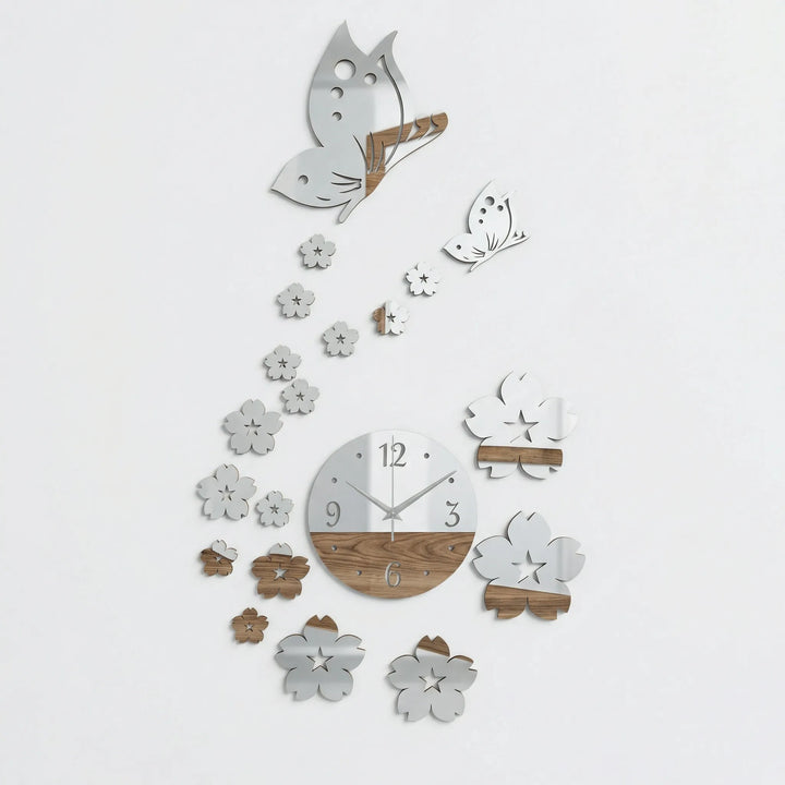 Dekorative Schmetterlings-Wanduhr - Flutterique