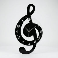 Dekorative Wanduhr In Notenschlüssel-Form - Clefora