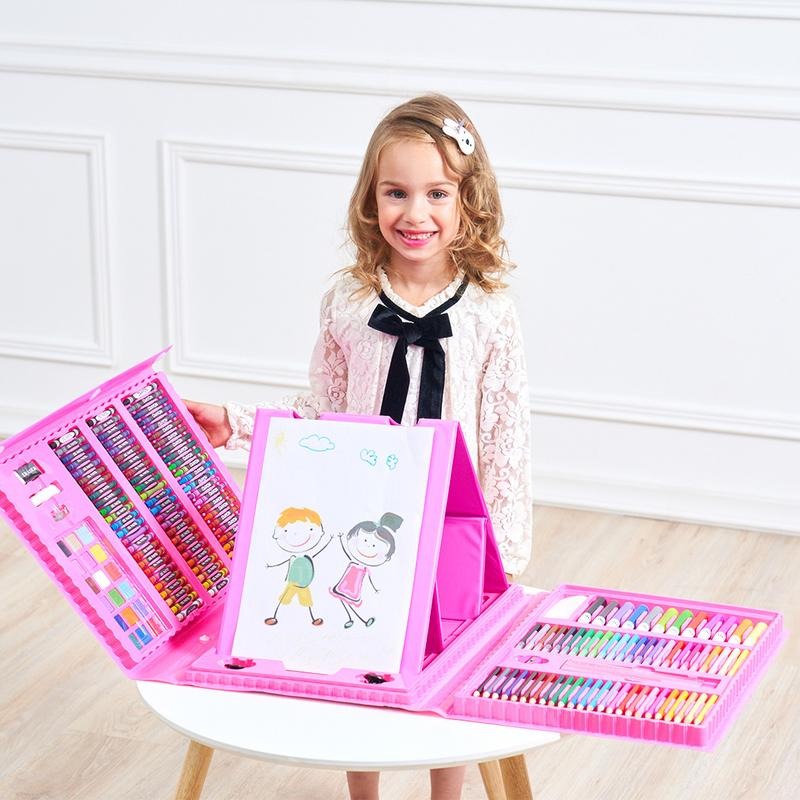 6-in-1 Kreativbox mit Mal- und Bastelmaterial für Kinder – Kompakt & vielseitig