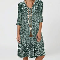 Ditsy Floral Midi Dress With Ruffle Hem - Amanda