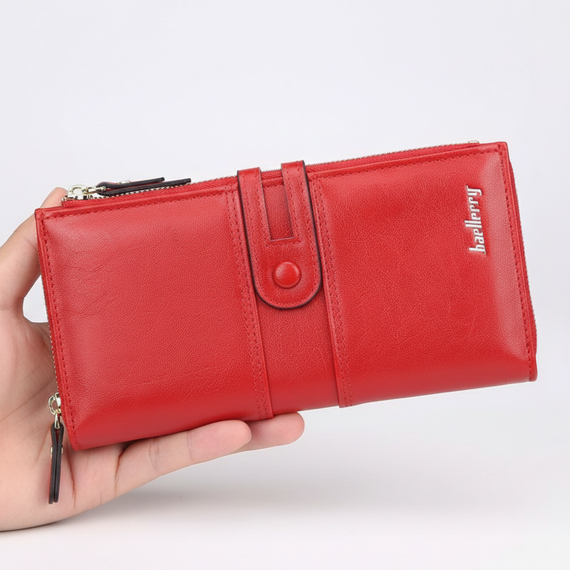 Długa Portmonetka Z Dwu Zamkiem - EleganWallet 