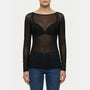 Doorzichtig Mesh Shirt Met Lange Mouwen - Jeannette
