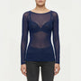 Doorzichtig Mesh Shirt Met Lange Mouwen - Jeannette