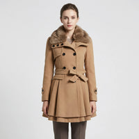 Double-Breasted Belted Winter Coat - Kristie