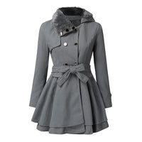 Double-Breasted Belted Winter Coat - Kristie