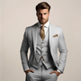 Dreiteiliger Slim Fit Anzug - Yannick