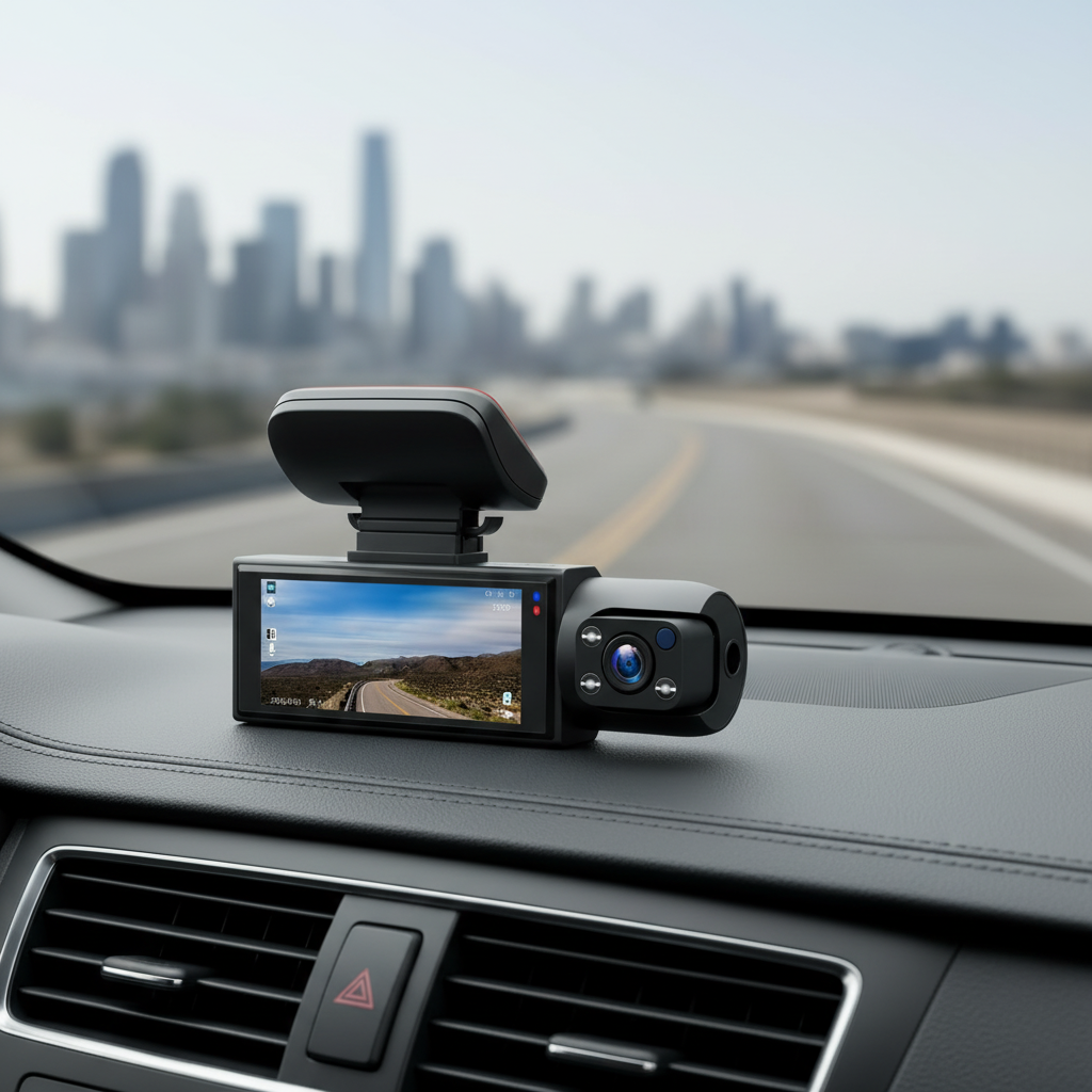Dual Lens Dashcam Mit Display - DriveGuardo