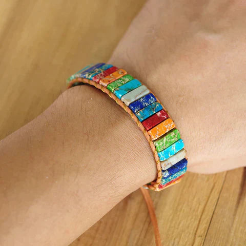 Edelsteinarmband Aus Leder - HarmonyBand 