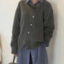 Elegant Wrap Cardigan With Button Detail - Brenda