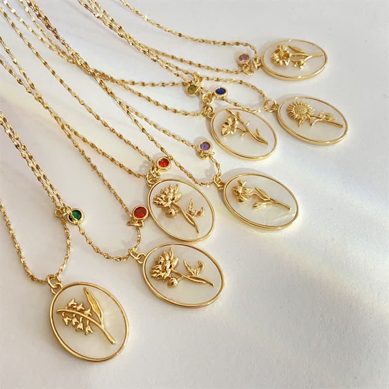Elegante Geburtsstein-Halskette - AuraJewelry 