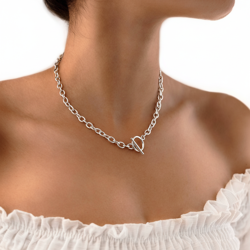 Elegante Halskette Aus Silber - Ringgen 