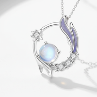 Elegante Silberhalskette - Moonmagic 