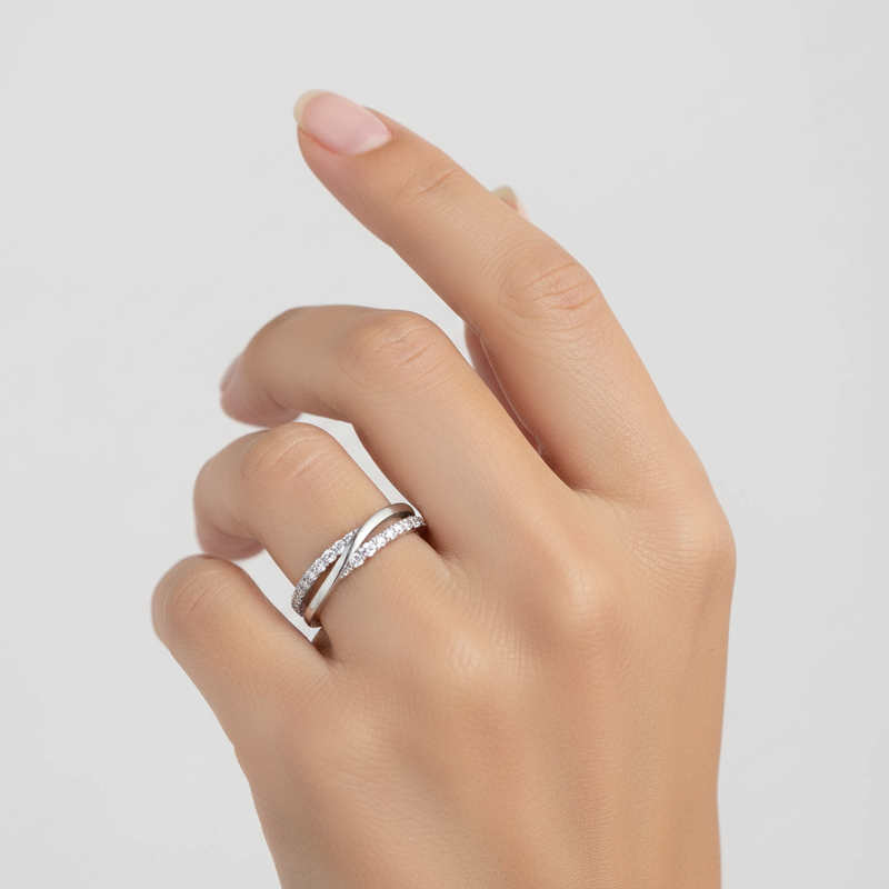 Eleganter Zirkonia-Ring - DuoSparkle 