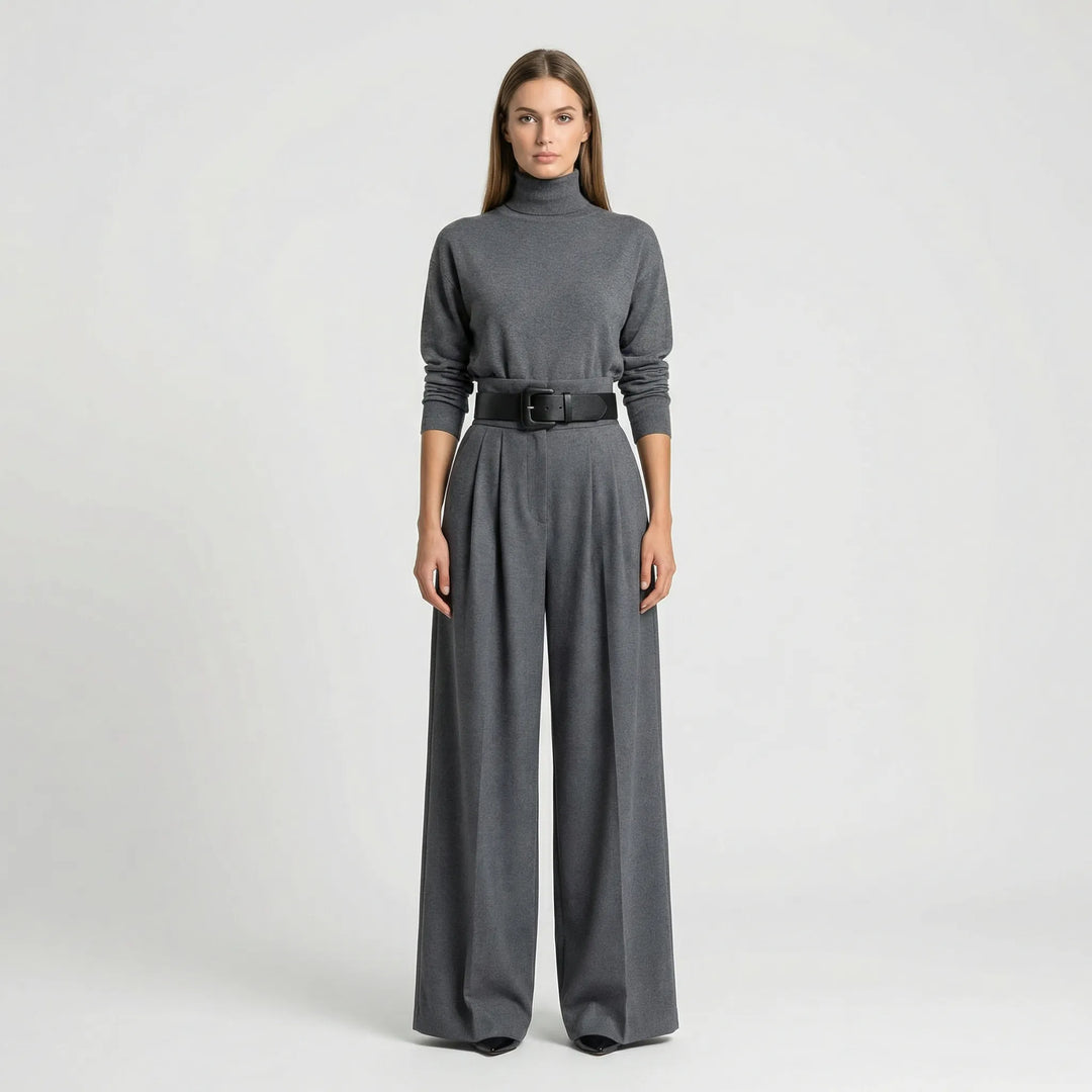Elegantes Rollkragen-Hosen-Set Für Damen - Joanne