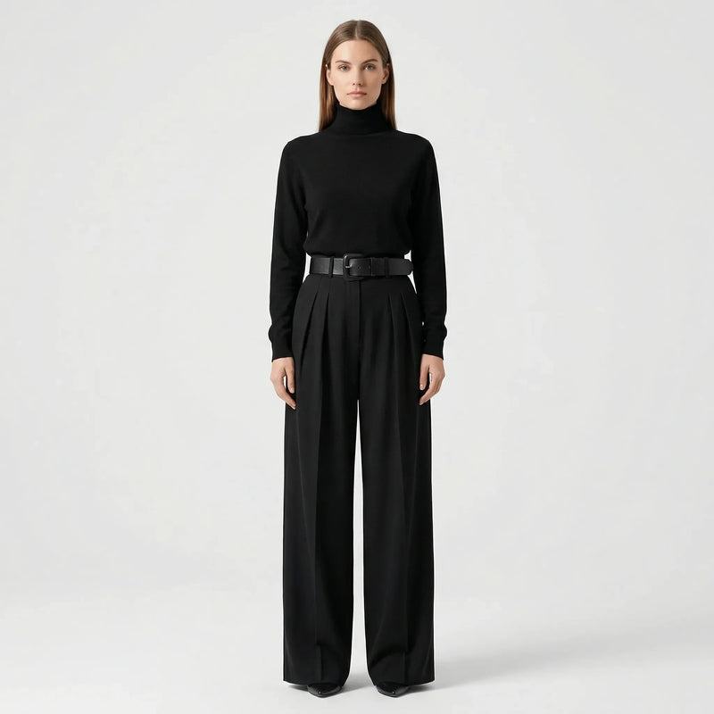 Elegantes Rollkragen-Hosen-Set Für Damen - Joanne