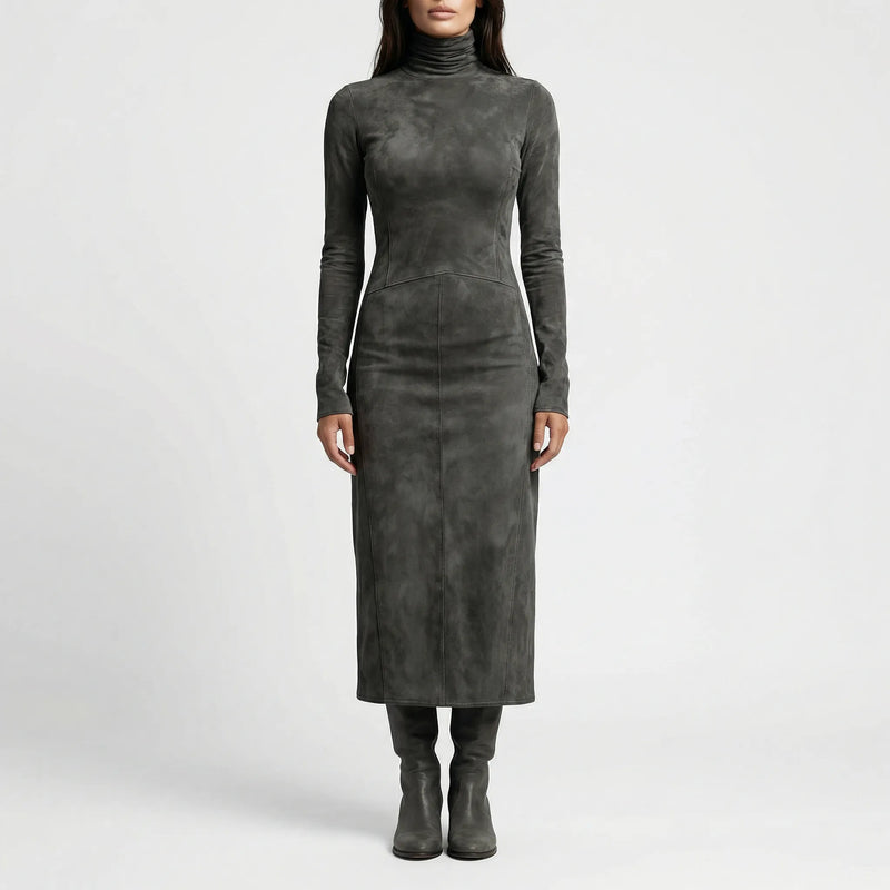 Figurbetontes Midi-Kleid Mit Rollkragen - Gayle