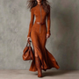 Figure-Skimming Retro Dress With Side Slit - Eunice