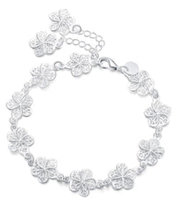Filigranes Silberarmband - FlowerCuff 
