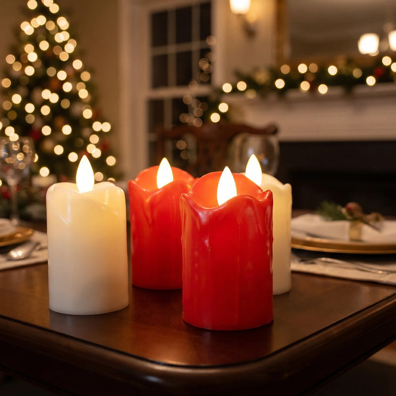 Flameless LED Pillar Candle Set -  Glowfest