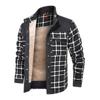 Fleece-Lined Plaid Shirt Jacket For Men - Glenn