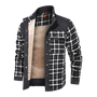 Fleece-Lined Plaid Shirt Jacket For Men - Glenn