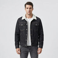 Fleece-Lined Retro Denim Jacket - Samuel