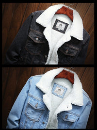 Fleece-Lined Retro Denim Jacket - Samuel