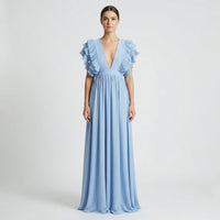 Fließendes Abendkleid Mit Rüschenärmeln - Gladys