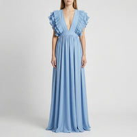 Fließendes Abendkleid Mit Rüschenärmeln - Gladys