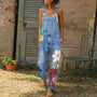 Floral Print Dungaree Jumpsuit - Susie