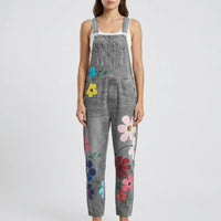 Floral Print Dungaree Jumpsuit - Susie